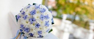 Хризантемы в букете невесты