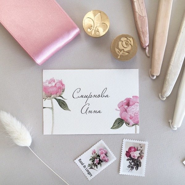 именные карточки для гостей на свадьбе