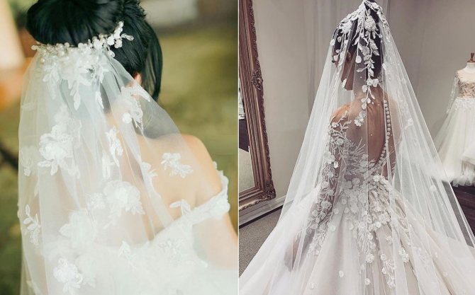 Модная свадебная фата 2022 года: фото самых свежих тенденций