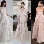 Модные свадебные платья тенденции 2017: цветочные аппликации