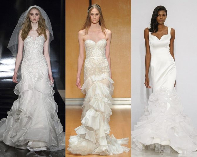 Модные свадебные платья тенденции 2022: многоярусные оборки