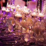 Плавающие свечи для освещения свадебного банкета