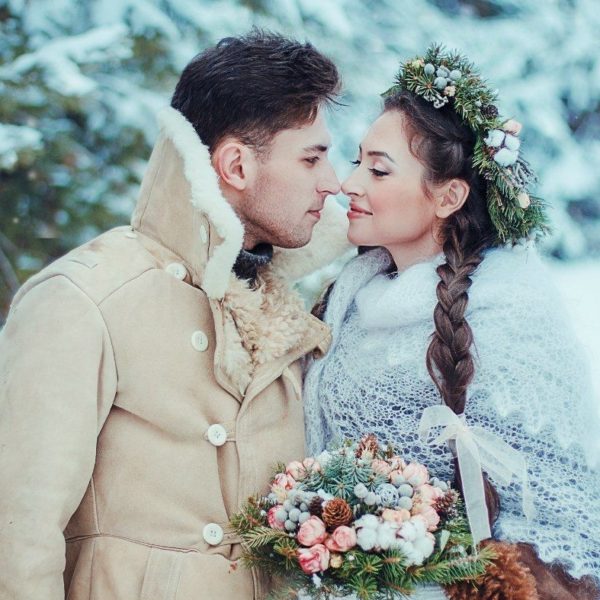 помолвка и свадьба зимой