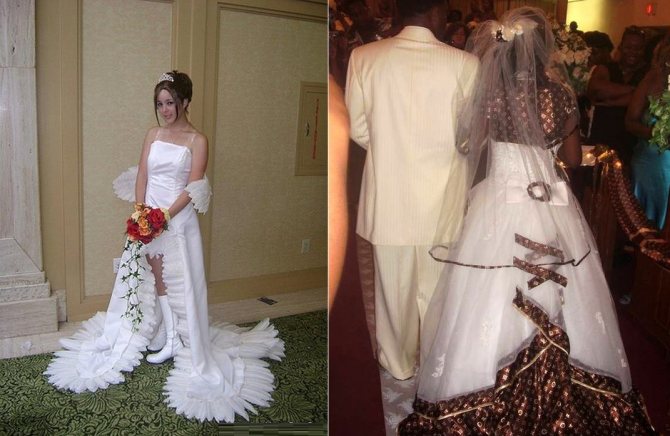Самые нелепые свадебные платья 2022 года - Топ ужасных фото