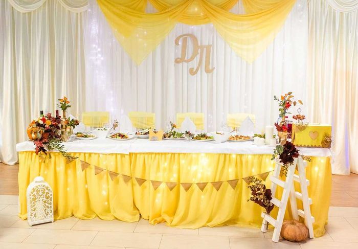 свадьба в желтом цвете – оформление 7