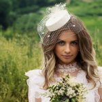 Свадебная шляпка-таблетка с вуалью