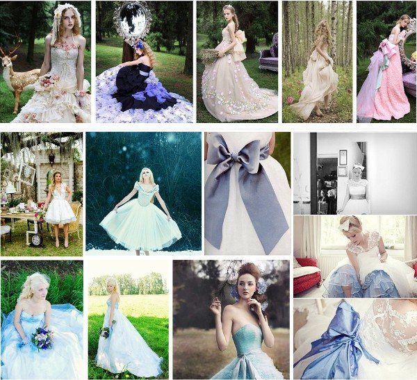 свадебное платье невесты в стиле Алисы в стране чудес