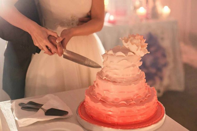 Свадебный торт без мастики 1