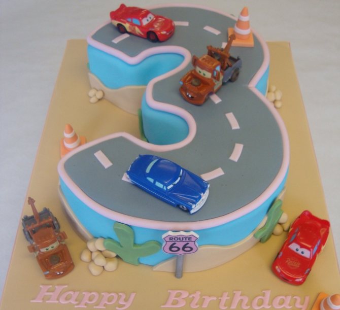 Торт на день рождения 3 года