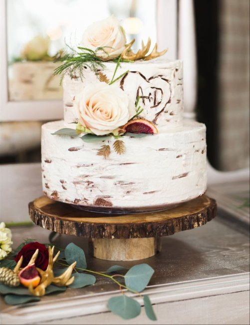 Торт на деревянную свадьбу (5 лет)