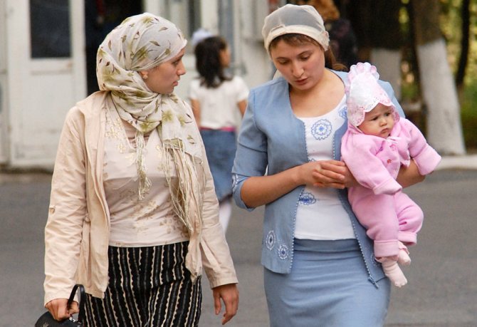 Женщины на улице Назрани